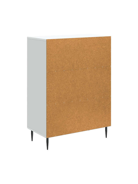 Sideboard aus Holz & Metall Weiß 66x34.5x89.5cm