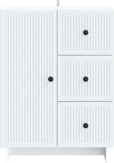 Wood Sideboard mit Schubladen Weiß 66x34.5x90cm