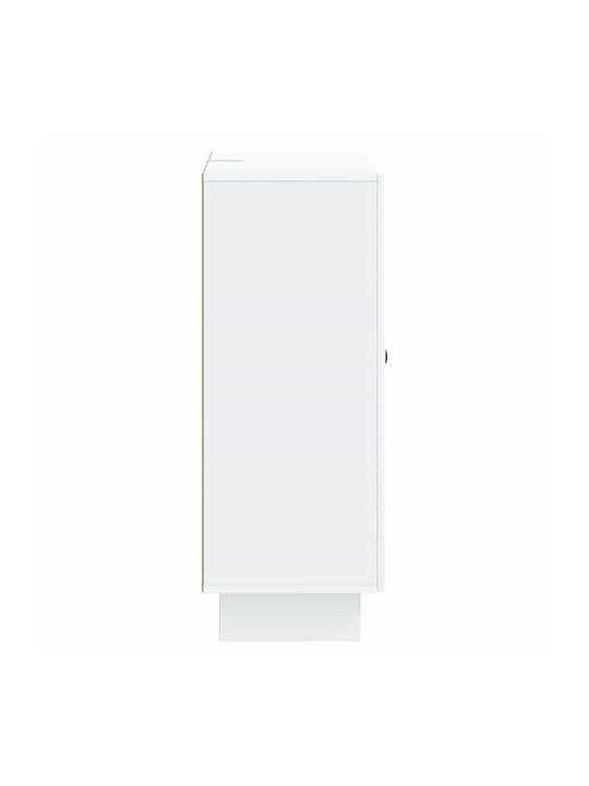 Bufet Din Lemn cu Sertare Alb 66x34.5x90cm