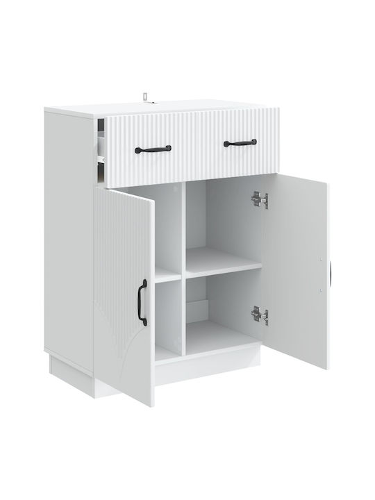 Bufet Din Lemn cu Sertare Alb 66x34.5x87cm