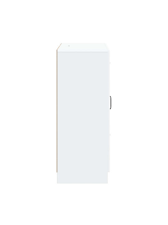 Bufet Din Lemn cu Sertare Alb 66x34.5x87cm