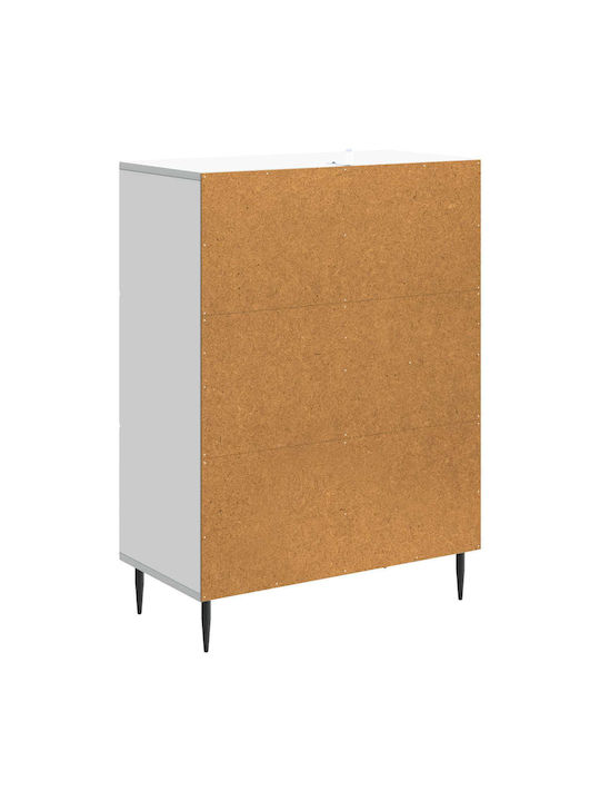 Sideboard from Wood & Metal with Drawers White 66x34.5x89.5cm