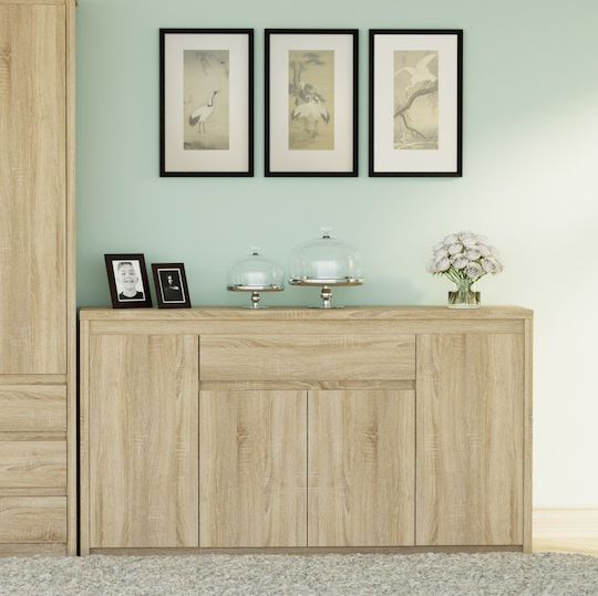 Μπουφές Norton Ξύλινος με Συρτάρια Δρυς 168x40x91.5cm