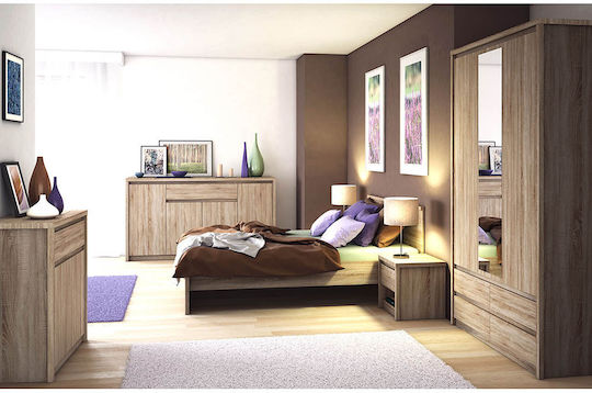 Sideboard Norton Wooden with Drawers Oak 168x40x91.5cm