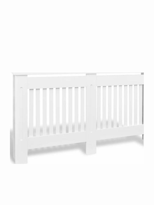 vidaXL Калориферен Капак От MDF Бял 152x19x81см