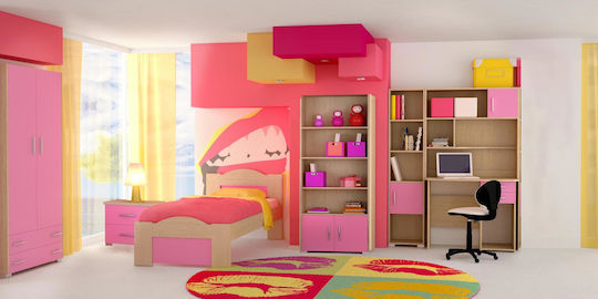 Wellen-Eiche-Limette Kinderzimmer-Set 110x190