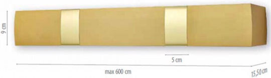 Anartisi Curtain Pelmets Curtain Rod MΑ71 100cm Aluminium Gold Checkmate