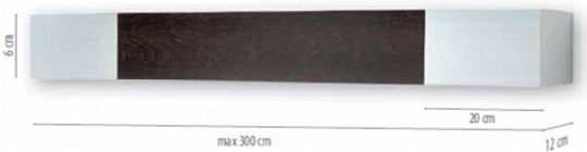 Anartisi Curtain Pelmets Curtain Rod 321/322A 100cm Wooden