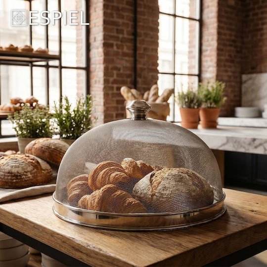 Espiel Food Cover for Cake Stand from Inox Steel 26cm in Grey Colour SIT101K4 4 Pieces