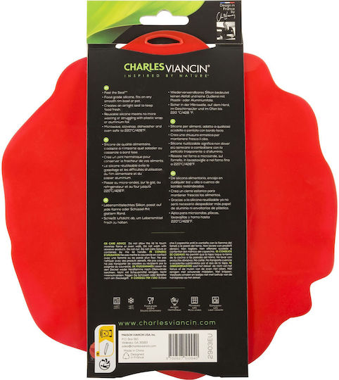 Container Cover made of Silicone 20cm in Red Color 18102903 1pcs