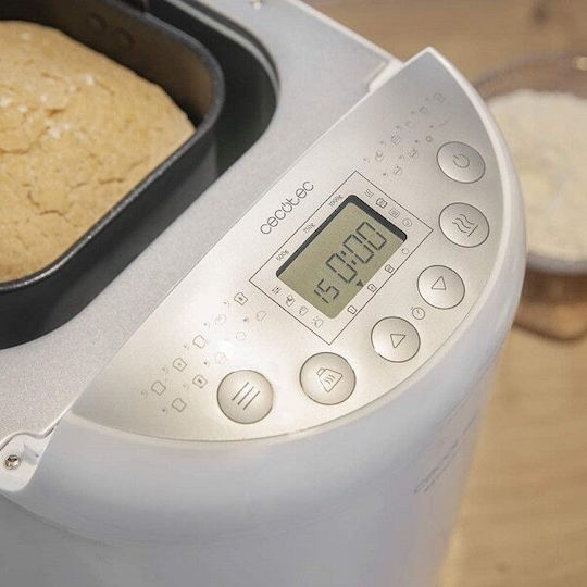 Cecotec Bread&Co 1000 Delicious Αρτοπαρασκευαστής 550W Χωρητικότητας 1000gr με 19 Προγράμματα