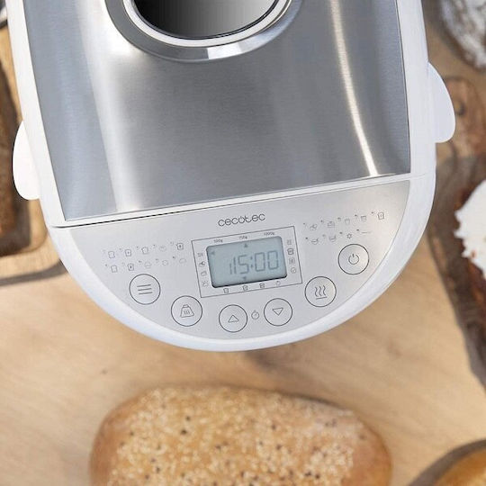 Cecotec Bread&Co 1000 Delicious Αρτοπαρασκευαστής 550W Χωρητικότητας 1000gr με 19 Προγράμματα