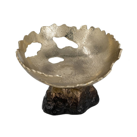 Artekko Noble Dekorative Schale Metall Gold 28x28x7,8cm