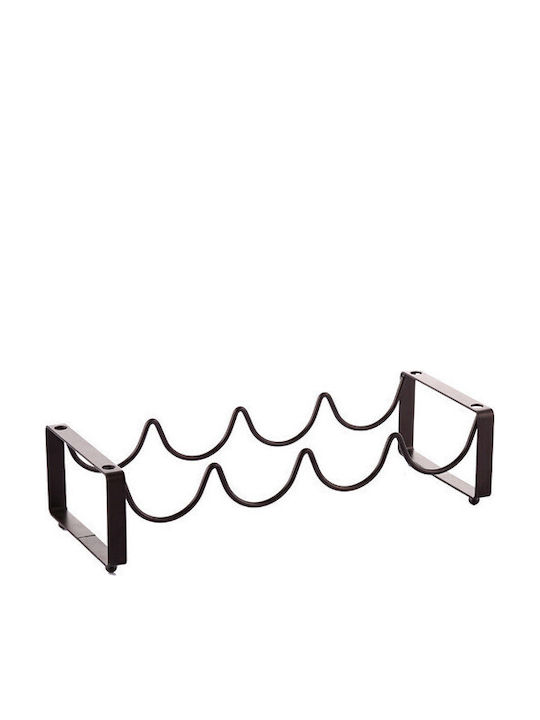 Weinregal Tischplatte für 4 Flaschen Schwarze 44x17x10cm