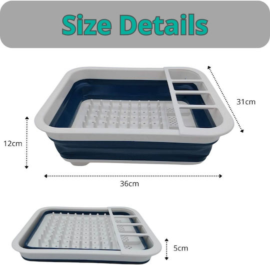 Uncle George Sink Strainer Plastic Blue 36x31x12cm