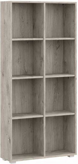 Smart Floor Bookcase Wooden Gray 74x25x146cm