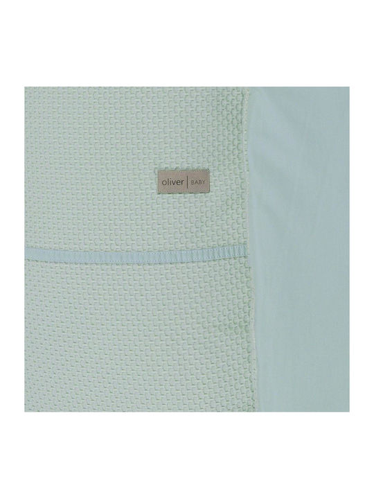 Baby Oliver Duvet Crib Cotton Green 100x140cm
