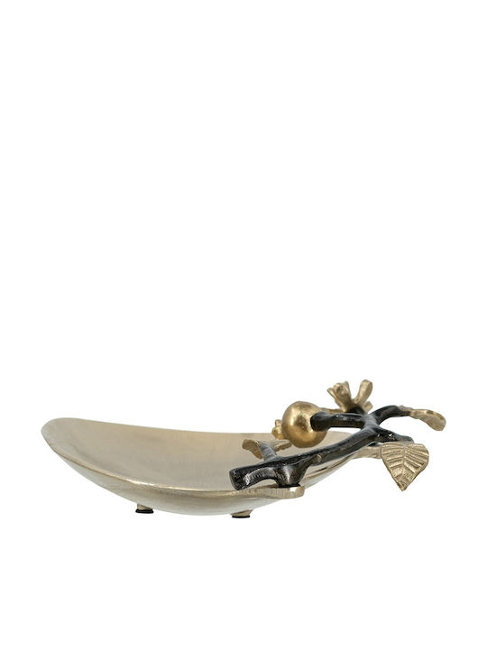 Artekko Noble Decorative Platter Metallic Gold 43.2x26.7x7.6cm