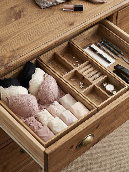 Acacia Wood Storage Box Beige 30x15x5cm