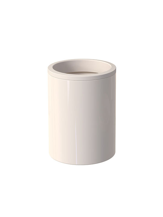 SteweHome Bathroom Accessory Set Plastic Beige 5 Pieces