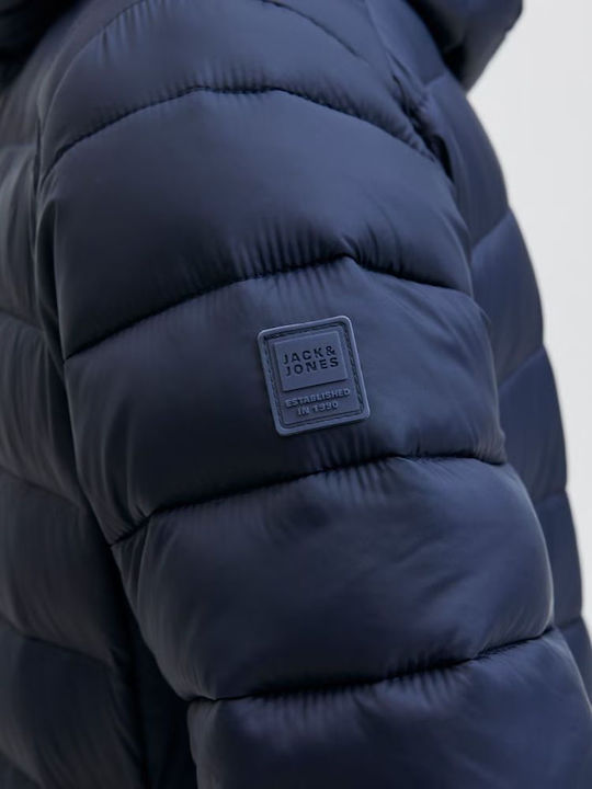 Jjebradley Kinderjacken & Winterjacken Gestepptes Kinderjacken mit Kapuzen- Marineblau