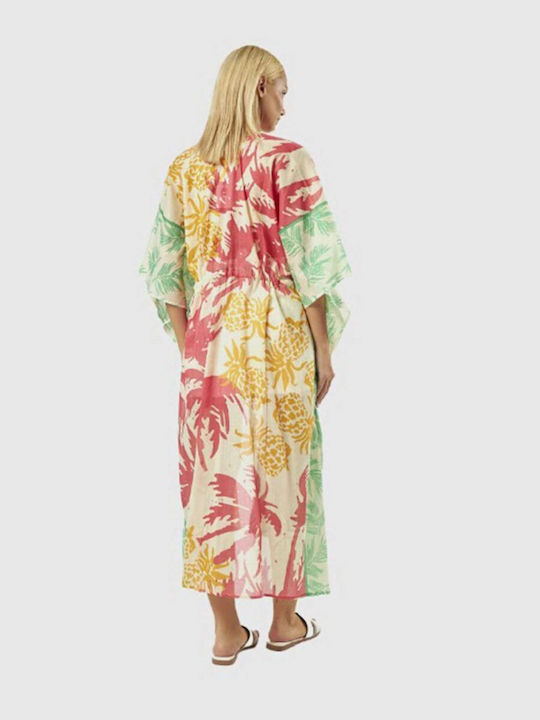 Verde Women's Maxi Beach Caftan Multicolour
