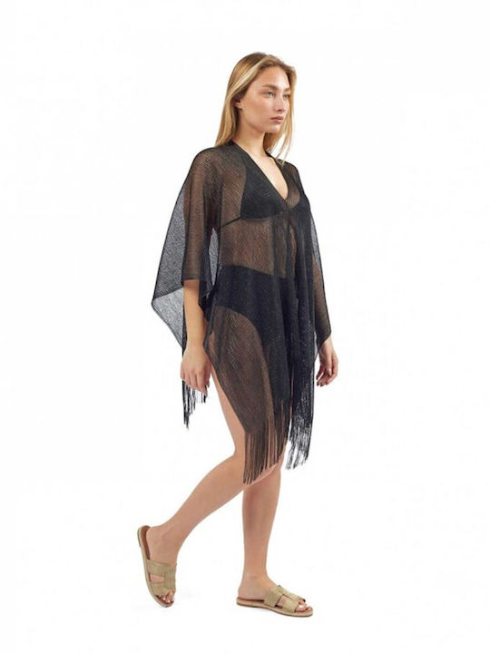 Verde Caftan De Plajă Lung Pentru Femei Negru