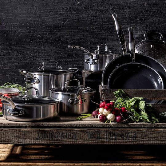 Green Pan Green Pan Kochgeschirr-Set aus Rostfreiem Stahl mit Keramik-Innenbeschichtung 3 Teile