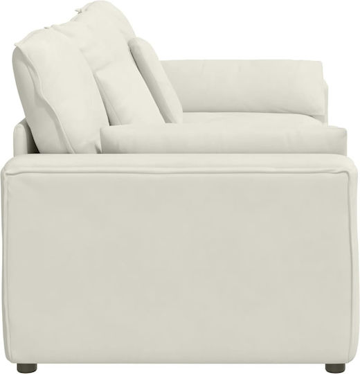 Doppelsitzer Samt Sofa Beige 224x105x64cm