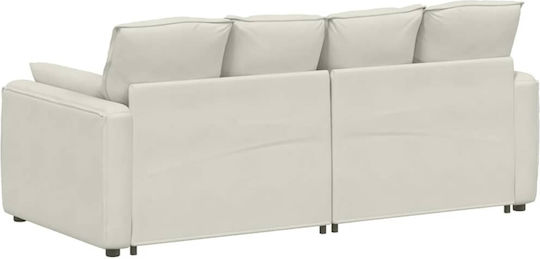 Doppelsitzer Samt Sofa Beige 224x105x64cm