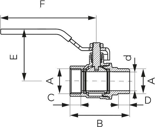 Ball Valve Gw-gz Lever 1 1-4" F-power