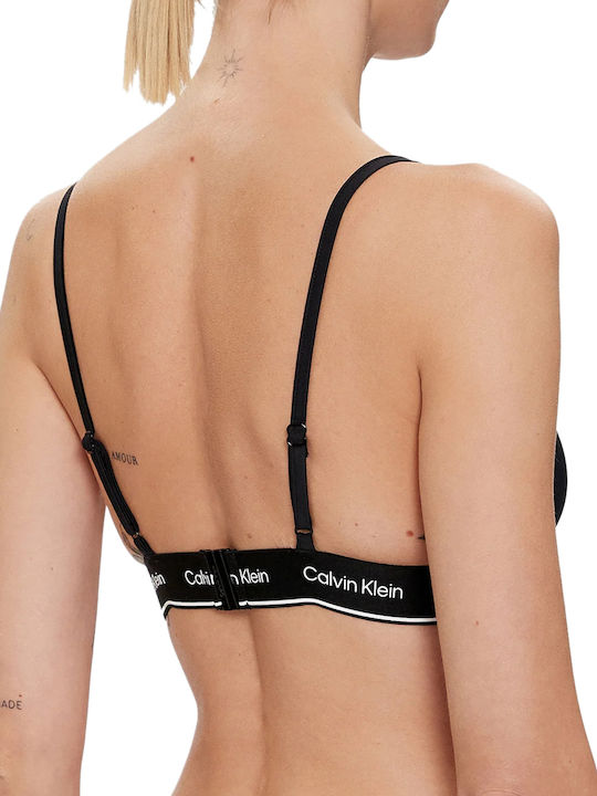 Triangle Bikini Top with Adjustable Straps Black