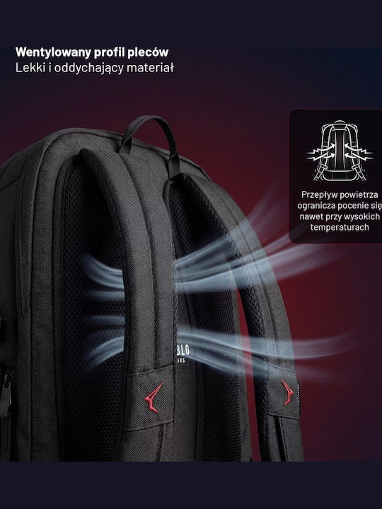 Diablo Τσάντα Πλάτης για Laptop σε Μαύρο χρώμα