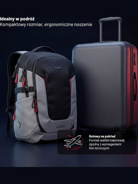 Diablo Τσάντα Πλάτης για Laptop σε Μαύρο χρώμα
