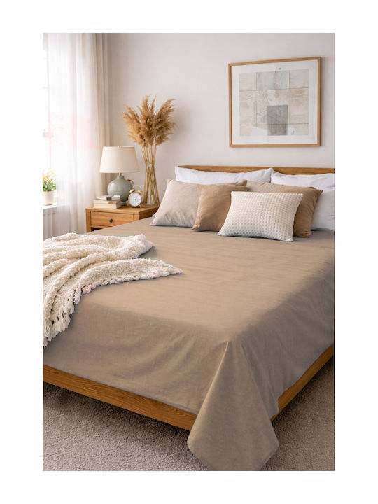 Fan Europe Bettlaken Einzel 140x200cm Dunkelbeige
