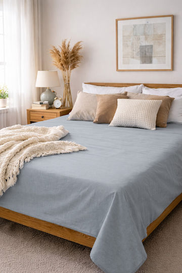 Fan Europe Bettlaken Für Einzelbett 160x200cm Grau