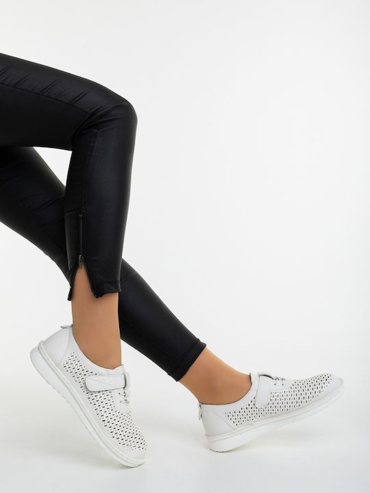 Oxfords Din Piele Pentru Femei În Culoare Albă