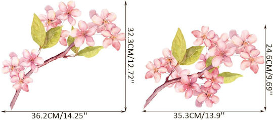 Dekorative Selbstklebende Fenstertattoos Blumenmuster 2 Stück Dekorative Selbstklebende Fenstertattoos Blumenmuster 2 Stück