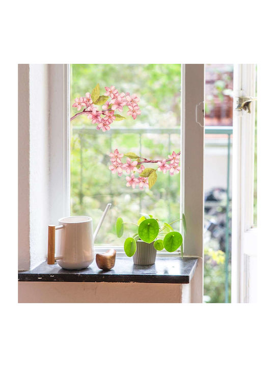 Dekorative Selbstklebende Fenstertattoos Blumenmuster 2 Stück