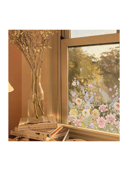 Decorative Self-adhesive Window Stickers Flower Pattern 45x30cm
