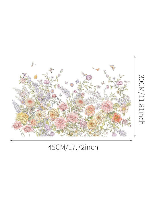 Decorative Self-adhesive Window Stickers Flower Pattern 45x30cm