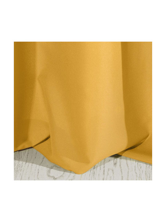 Eurofirany Κουρτίνα με Τρέσα Rita Mustard 140x270εκ.