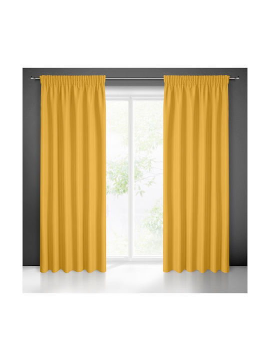 Eurofirany Κουρτίνα με Τρέσα Rita Mustard 140x270εκ.