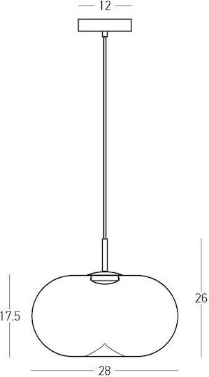 Zambelis Lights Κρεμαστό Φωτιστικό Χρυσό LED με Θερμό Λευκό Φως 28x28εκ.
