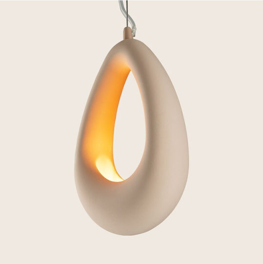 Zambelis Lights Висящо Таванно Осветително Тяло Бежово с Цокъл G9 17x27см