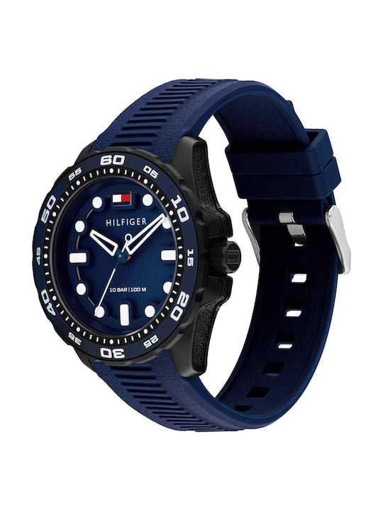 Tommy Hilfiger Regatta Men's Battery Watch with Blue Rubber Strap