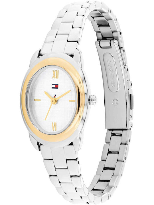 Tommy Hilfiger Demi Womens Battery Watch with Silver Metal Bracelet