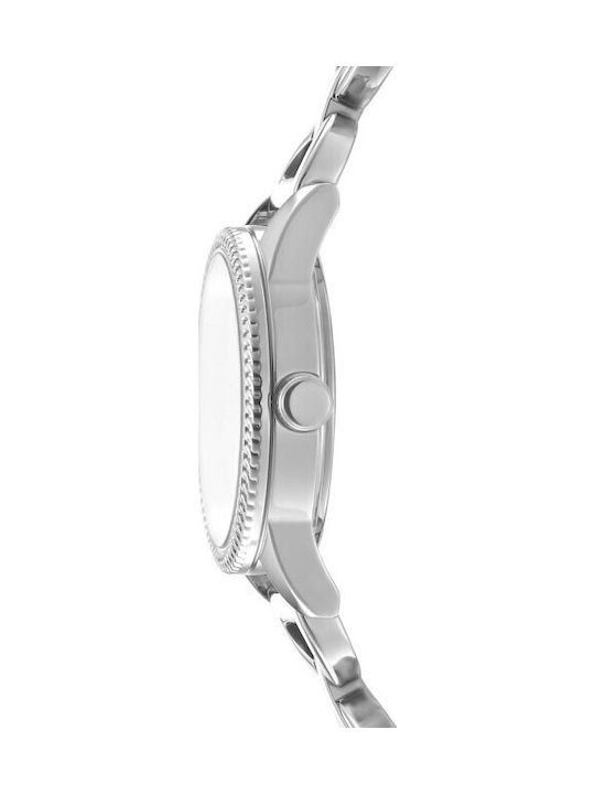 DKNY Damenuhr Batterie mit Silber Metall-Armband