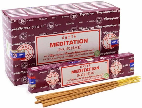 Satya Duftstäbchen mit Duft Meditation Weihrauch 990 15Stück