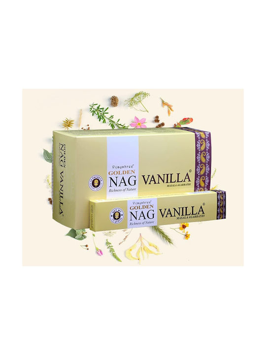 Golden Nag Vanille Raumdüfte Sticks 15gr/15 Stück Vijayshree